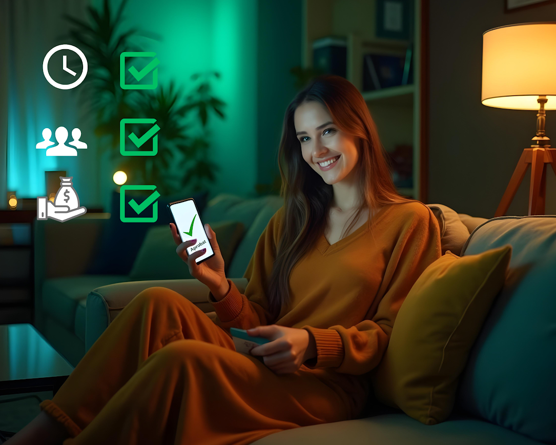 Persoana care acceseeaza rapid un credit online de pe mobil